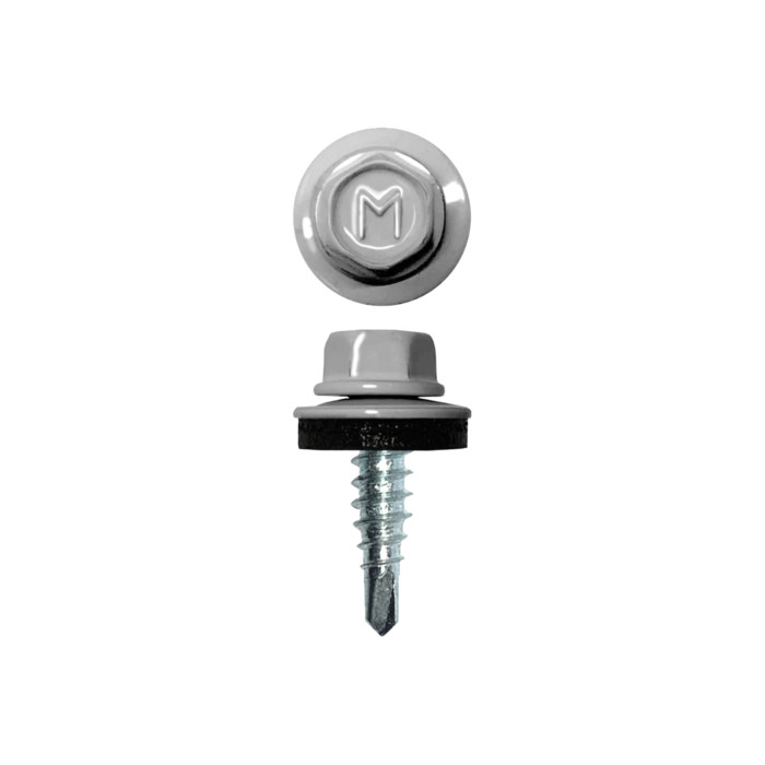 Саморез кровельный Daxmer 4,8х19 (400шт) сверло №1 RAL 9003